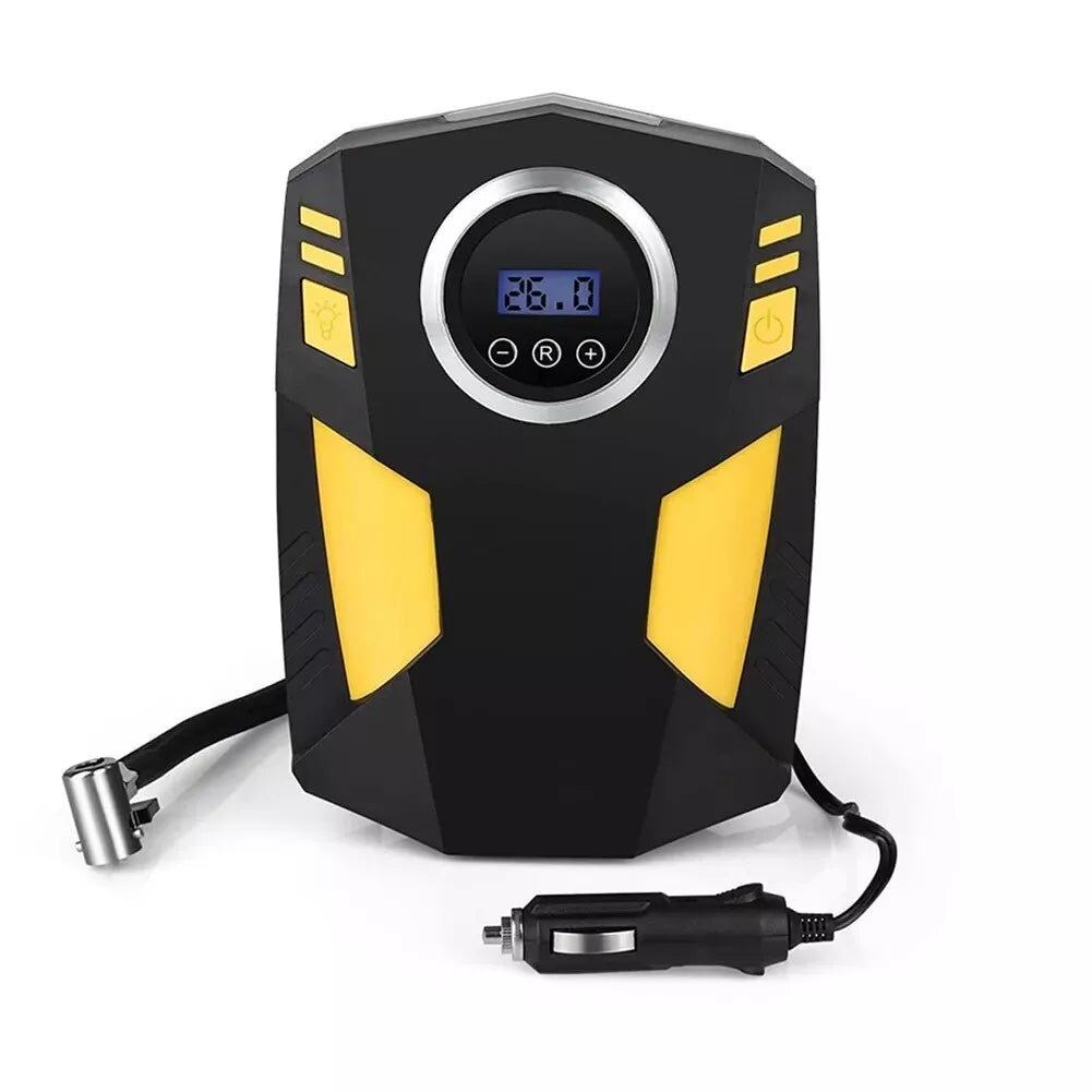 Compressor de Ar Automotivo Multifuncional 12V com Display Digital e LED
