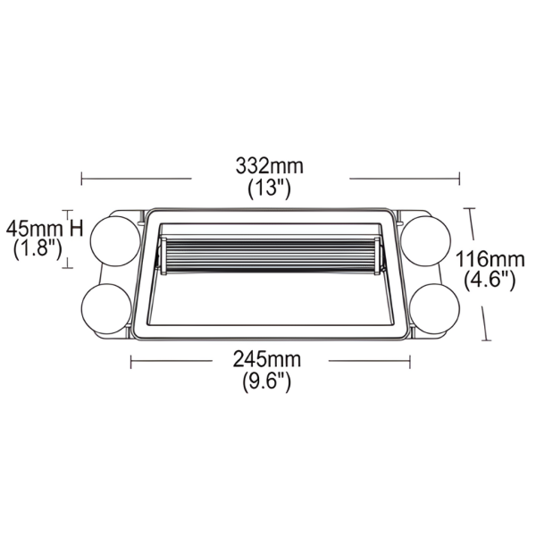 Žuto LED treptajuće svjetlo za vjetrobransko staklo – 24 LED, 19 funkcija