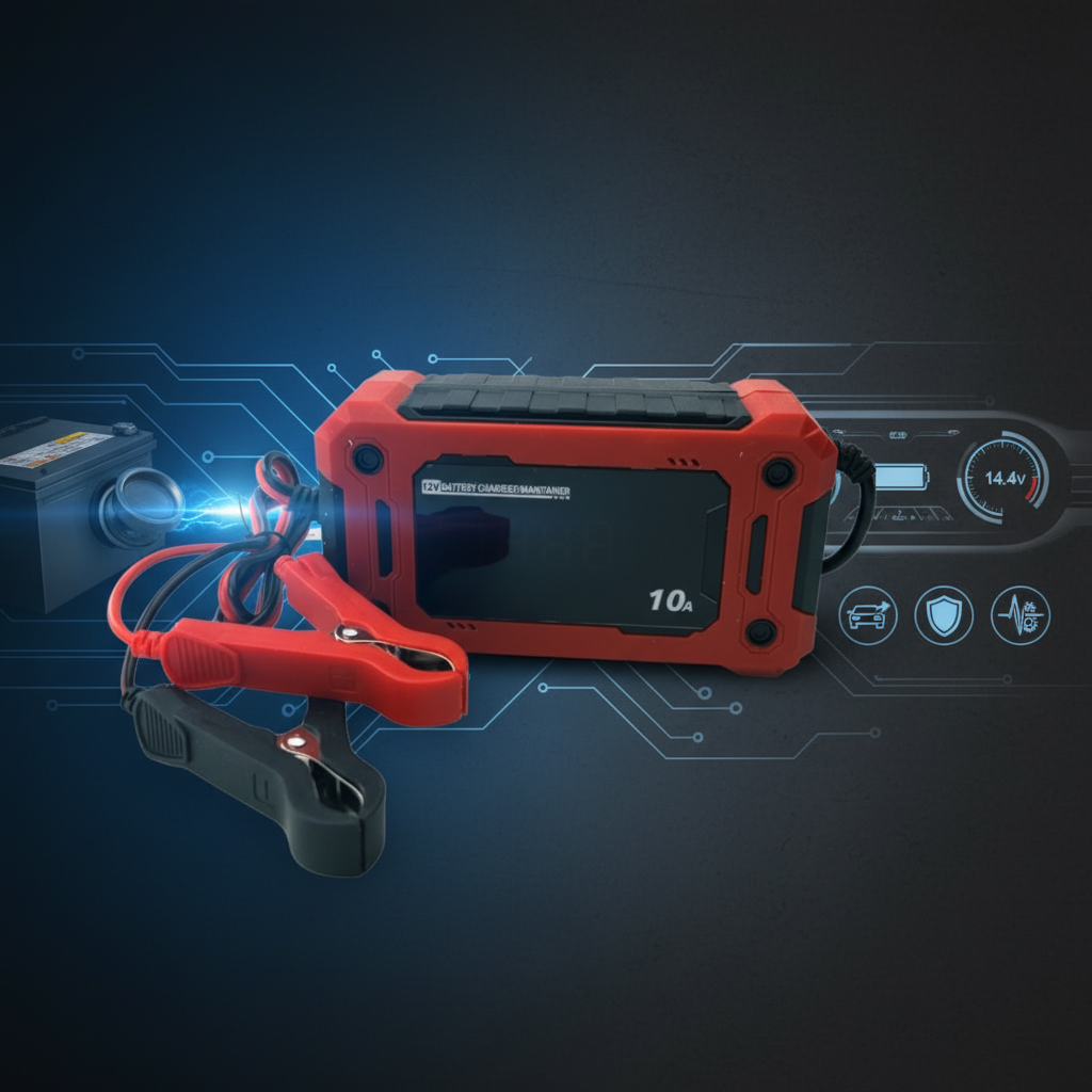 Univerzálna nabíjačka akumulátorov 12V – viac režimov, 9-stupňové nabíjanie