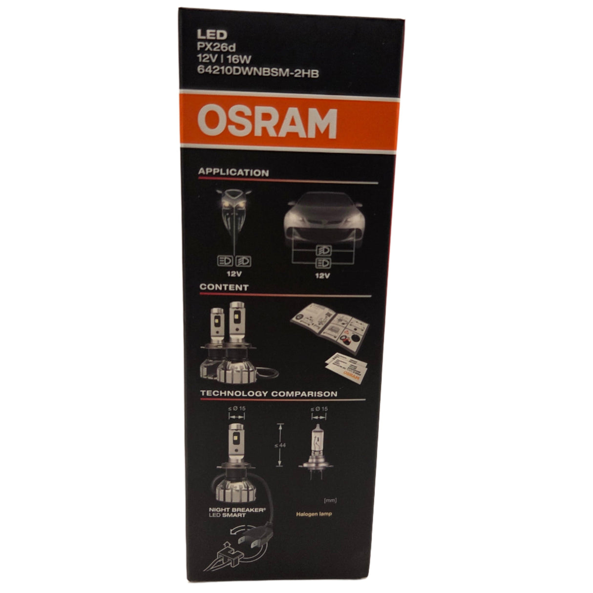 Set becuri LED auto Osram Night Breaker H4 și H7