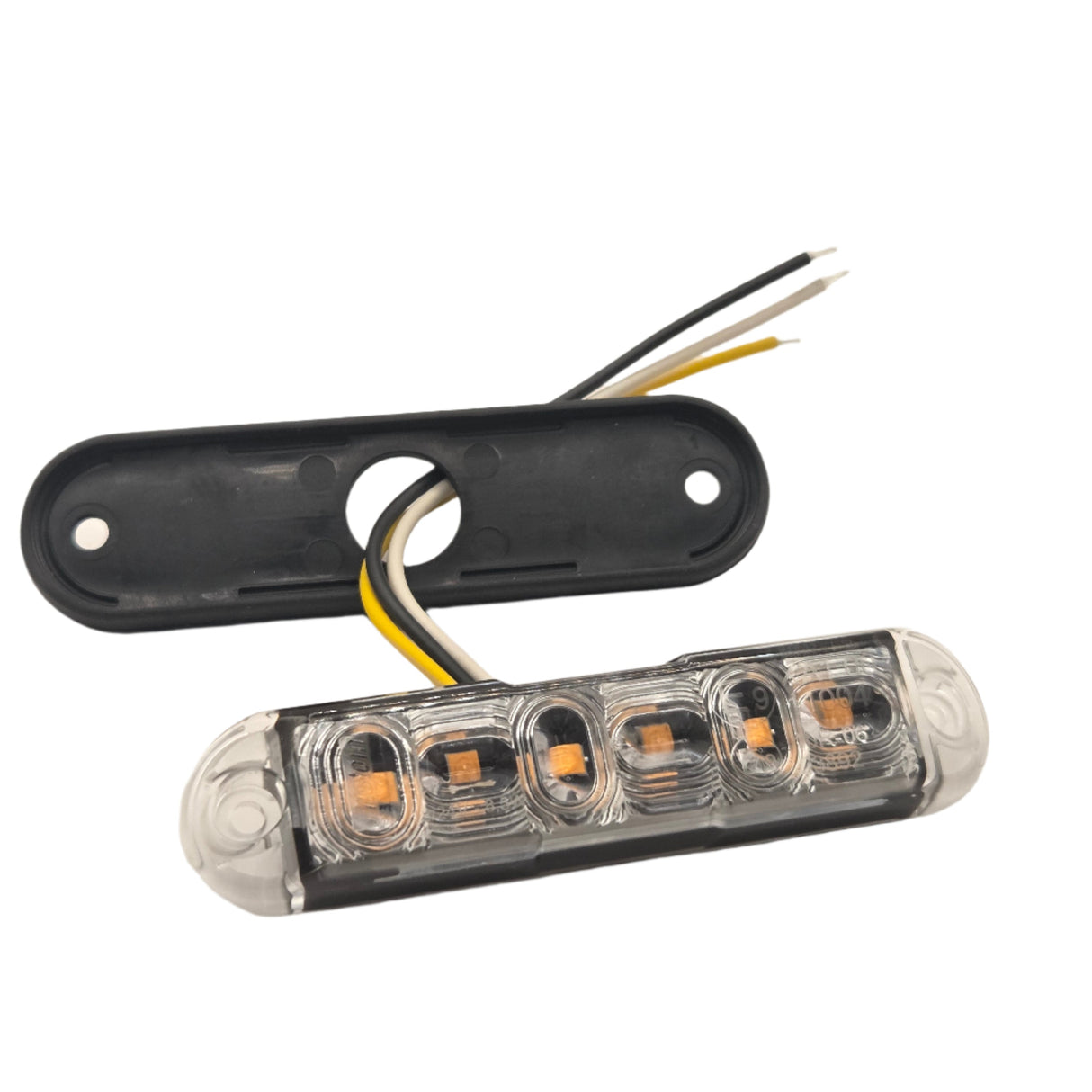 Luz de advertencia LED ámbar 6 LEDs con 4 modos de destello