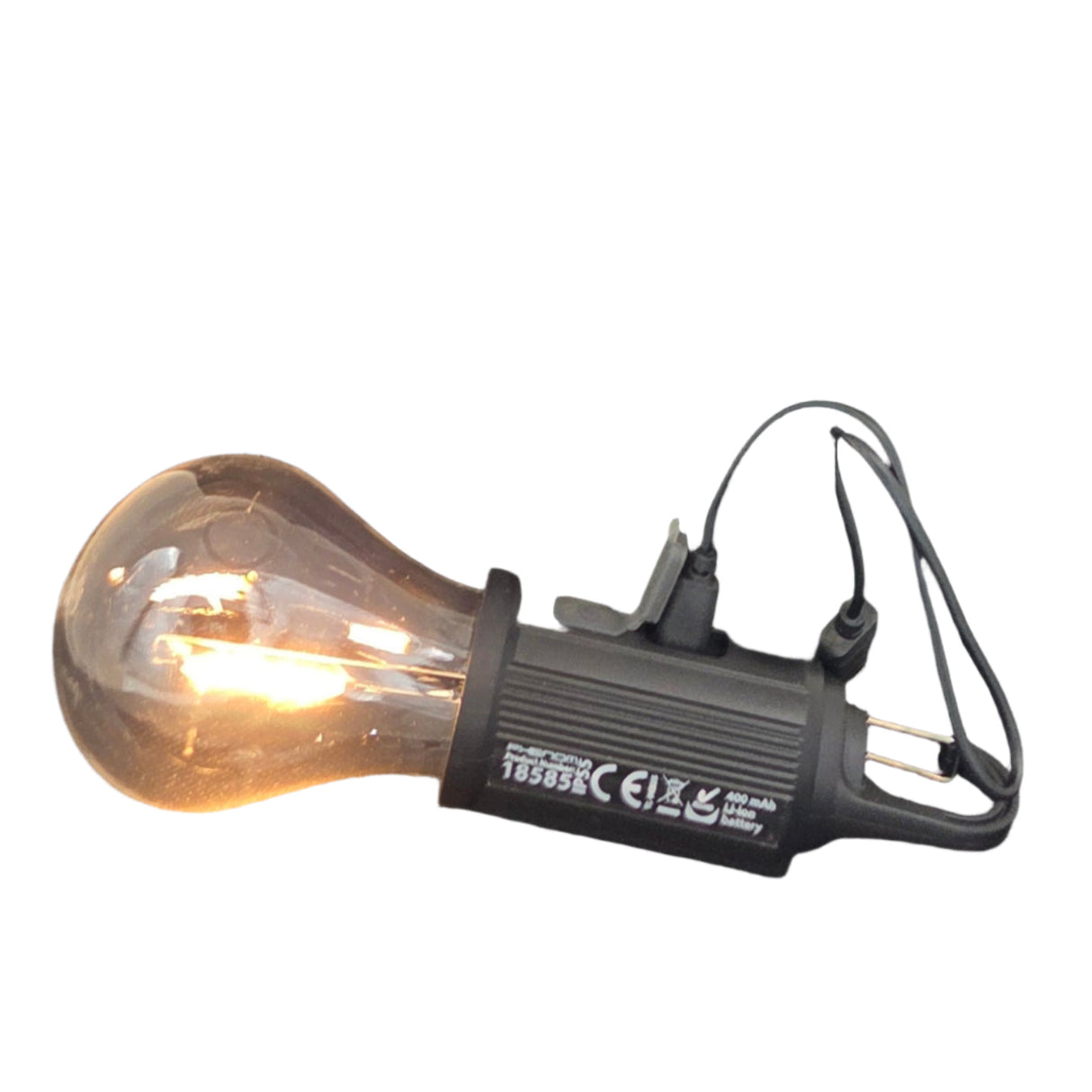 Solarna vanjska lampa u obliku žarulje s USB-C punjenjem