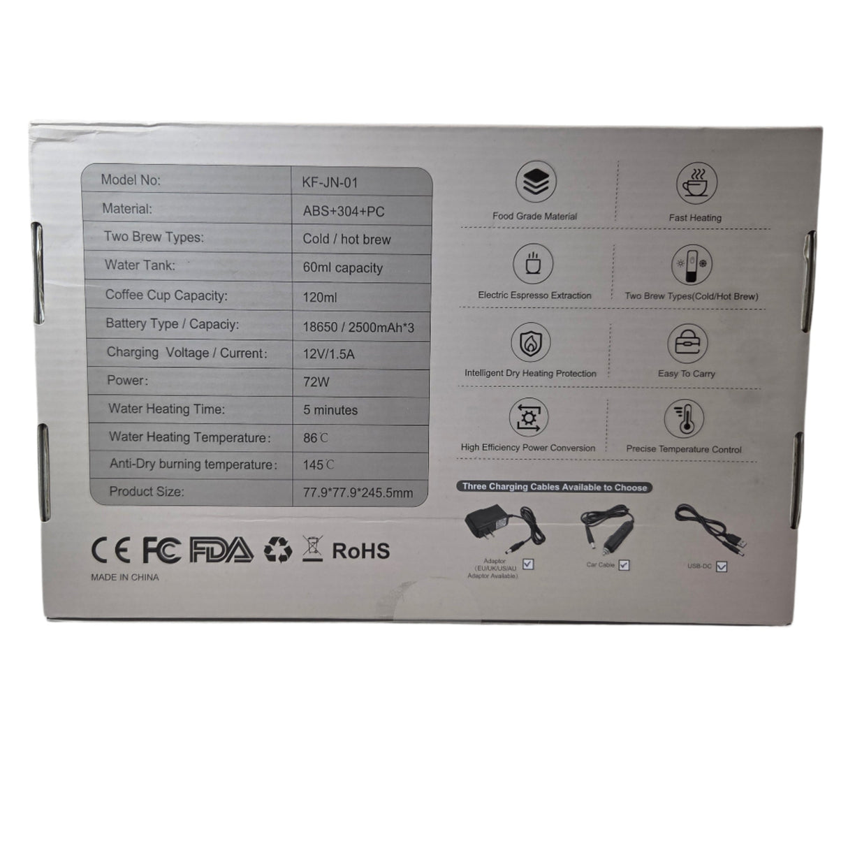 Prenosný kapsulový kávovar 12V KF-JN-01