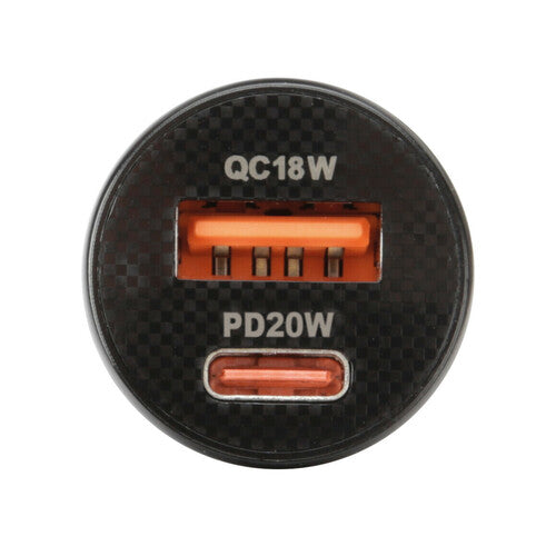 Auto punjač s dva USB priključka (USB-A & USB-C) 20W