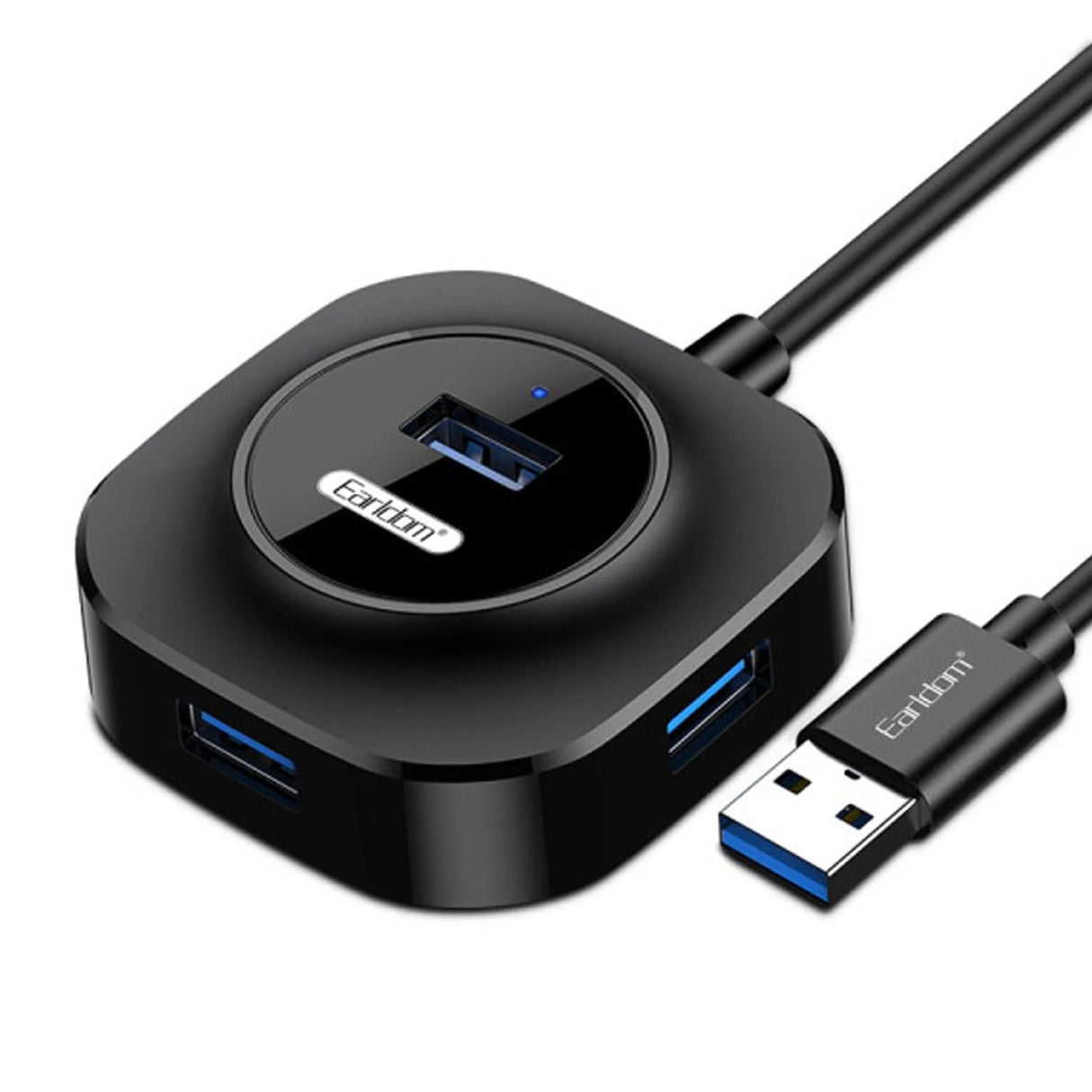 Hub USB 4 Porte con Connettore USB-C - Nero
