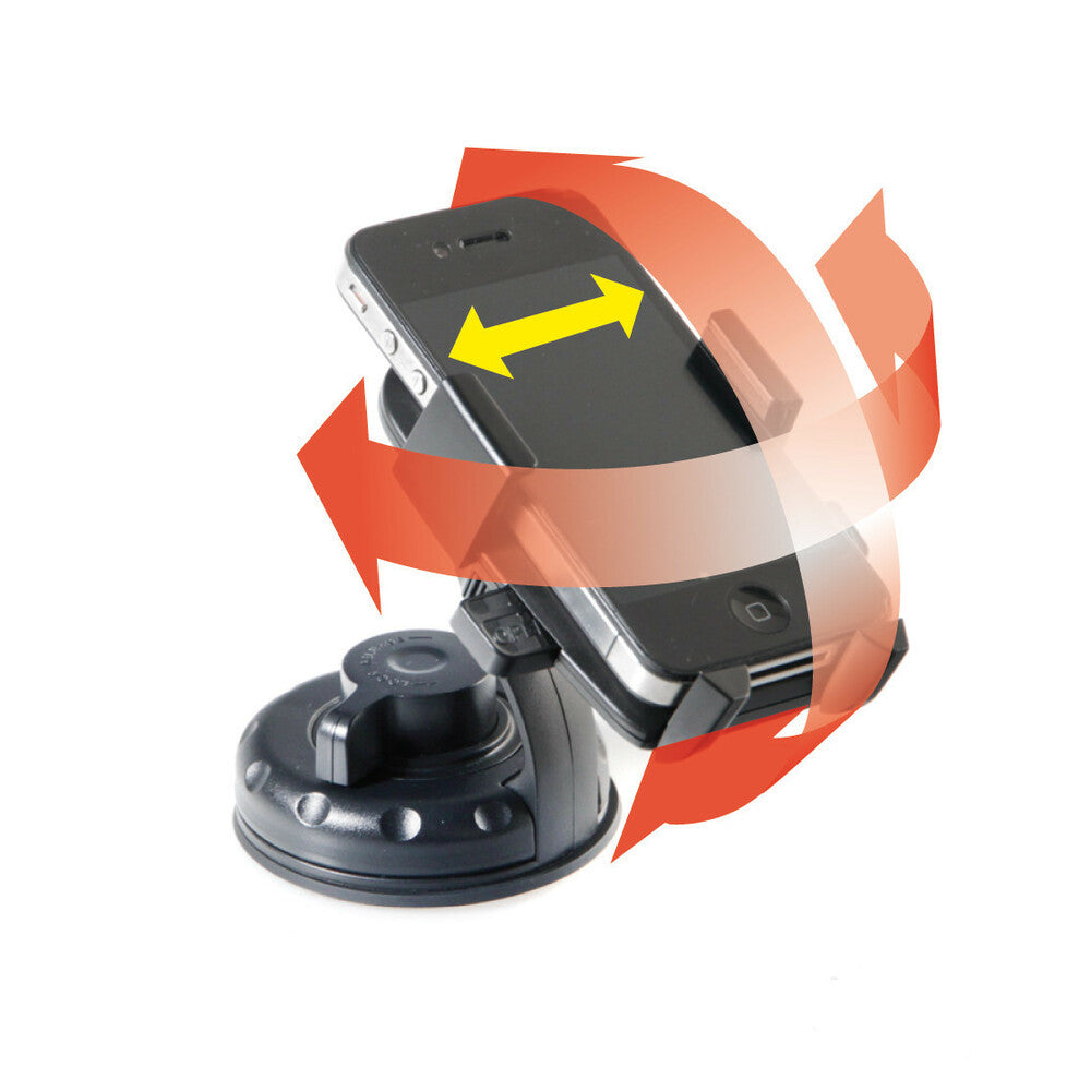 Univerzální držák na mobil do auta s automatickým zámkem, na sklo i palubní desku