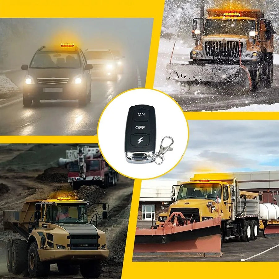 Barra de Luz Intermitente Amarela para Veículos