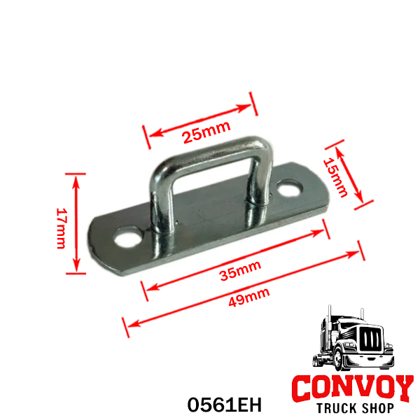 Rechteckige Planenöse aus verzinktem Stahl – verschiedene Größen