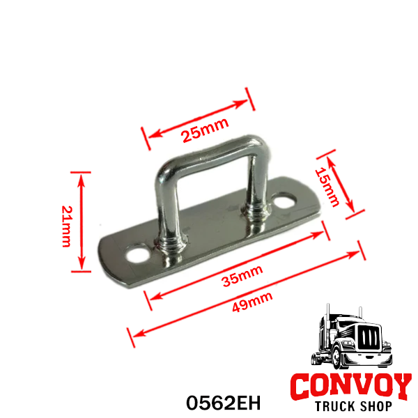 Rechteckige Planenöse aus verzinktem Stahl – verschiedene Größen