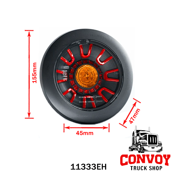 LED zadní světlo na přívěs Fristom, 3 funkce