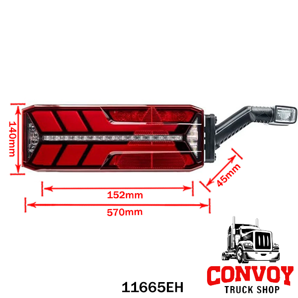 Aspöck Ecoled III LED Rückleuchte mit Gummilampe, 4-polig – für Schwarzmüller Anhänger (rechts/links)