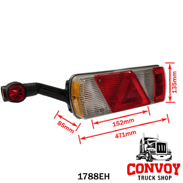 Piloto trasero Aspöck Ecopoint II para Kögel con luz de posición lateral