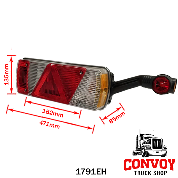 Piloto trasero Aspöck Ecopoint II para Kögel con luz de posición lateral