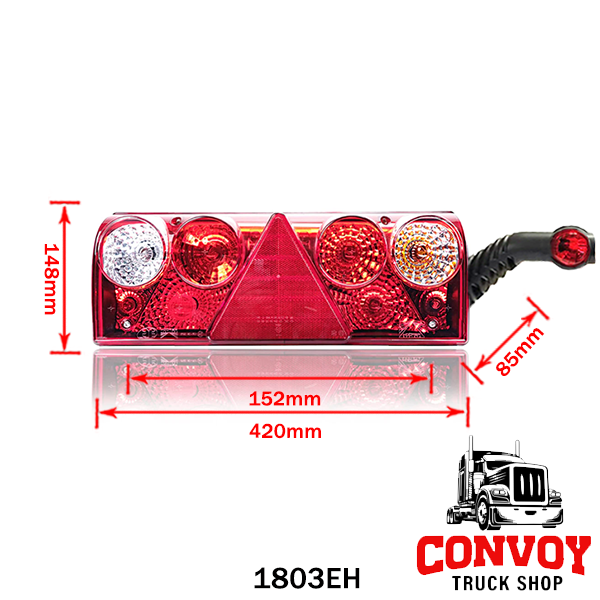Fanale posteriore sinistro Aspöck Europoint II per Schmitz – 5 poli AMP
