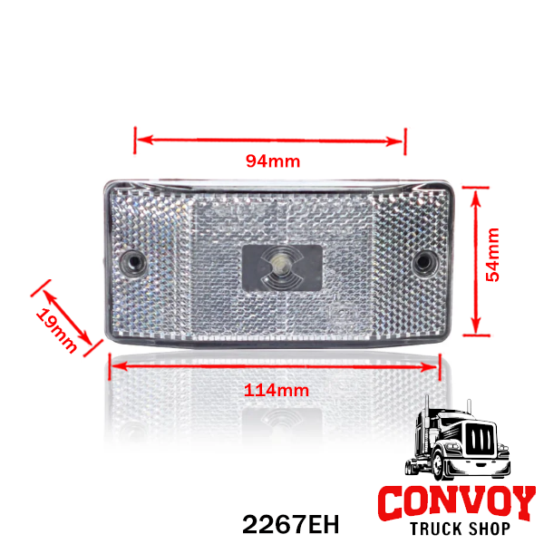 LED poziční světlo – trapézové, žluté