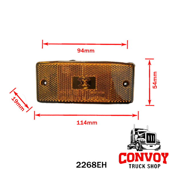 LED poziční světlo – trapézové, žluté