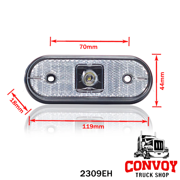 LED Λάμπα Θέσης Aspöck Unipoint με Λευκό Καλώδιο