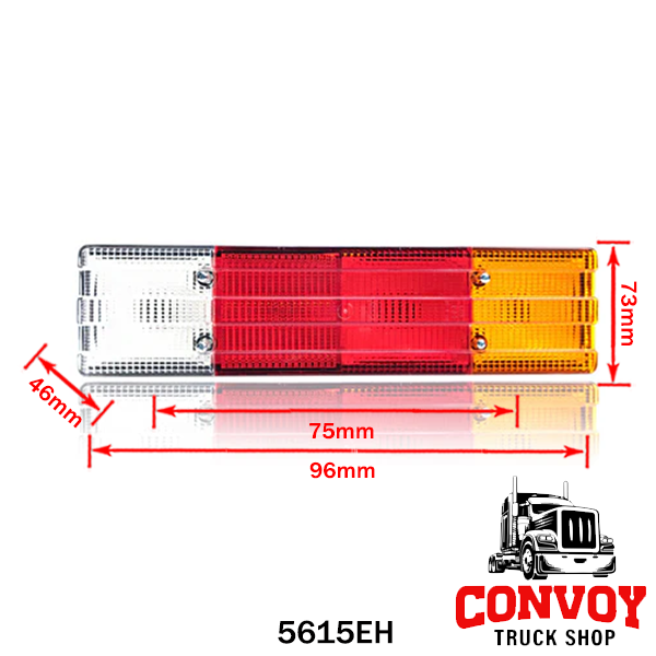 Piloto trasero de 4 cámaras estriado para MB – izquierdo con luz antiniebla