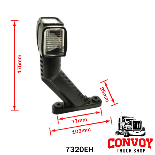 Luz LED de posición lateral Aspöck Superpoint 4 con brazo de goma