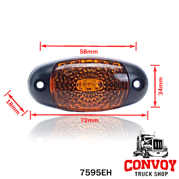 Kleine ovale LED-Positionsleuchte – gelb