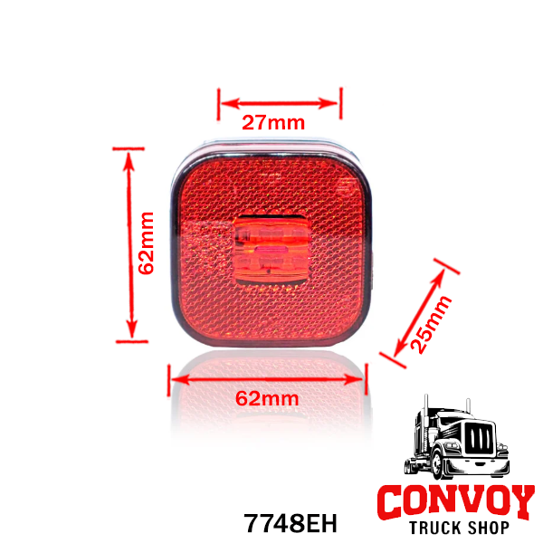 Kvadratna LED pozicijska luč – rumena