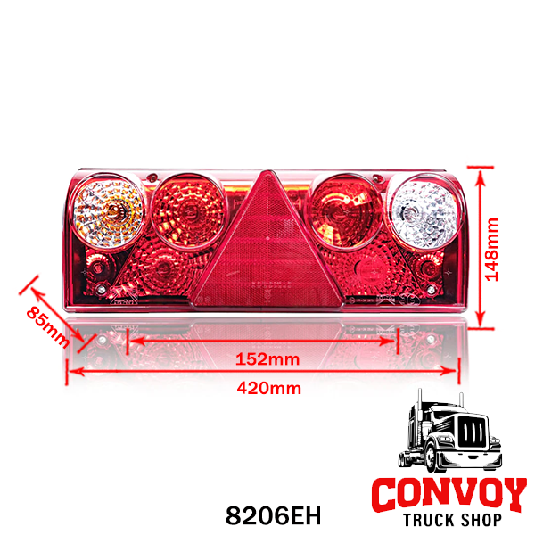 Fanale posteriore sinistro Aspöck Europoint II per Schmitz – 5 poli AMP