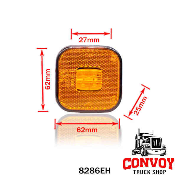 Kvadratna LED pozicijska luč – rumena
