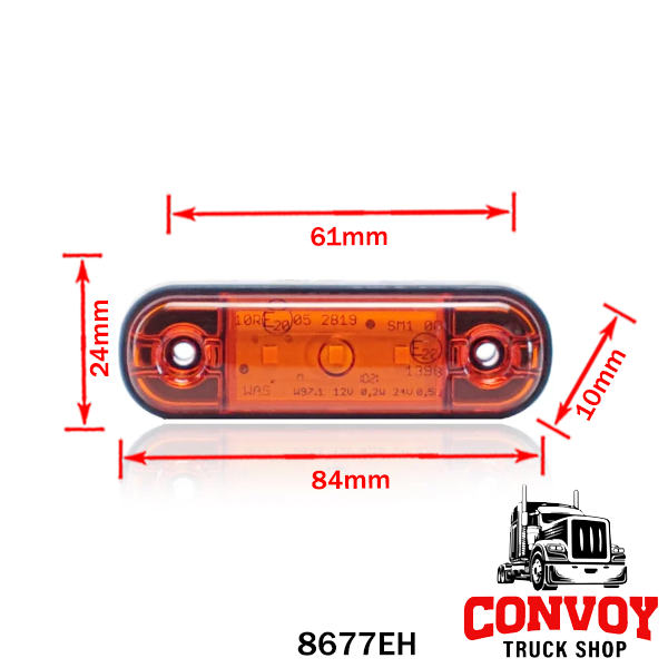 Kompakt LED pozicijska svjetla 12/24V – žuta