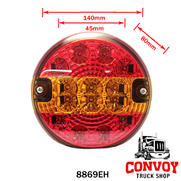 Lampă rotundă LED cu bandă și funcție de semnalizare 12/24V