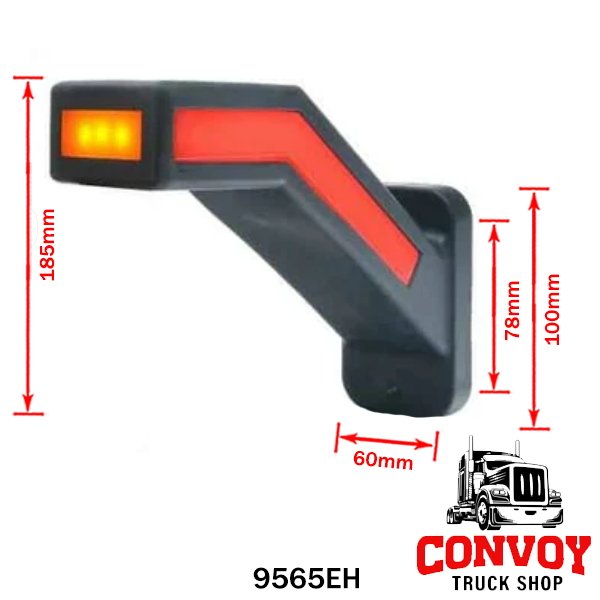 Ευλύγιστη LED φανός πλάτους με μακρύ βραχίονα για φορτηγά και ρυμουλκούμενα