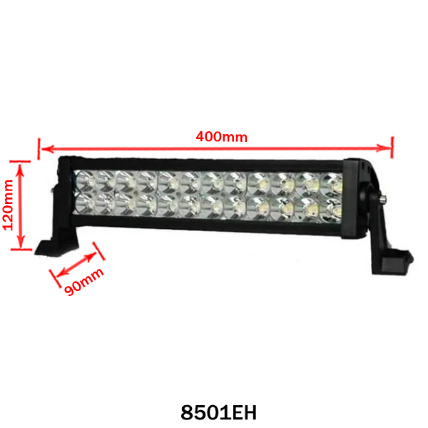 Barra LED doppia fila 72W per veicoli e mezzi agricoli