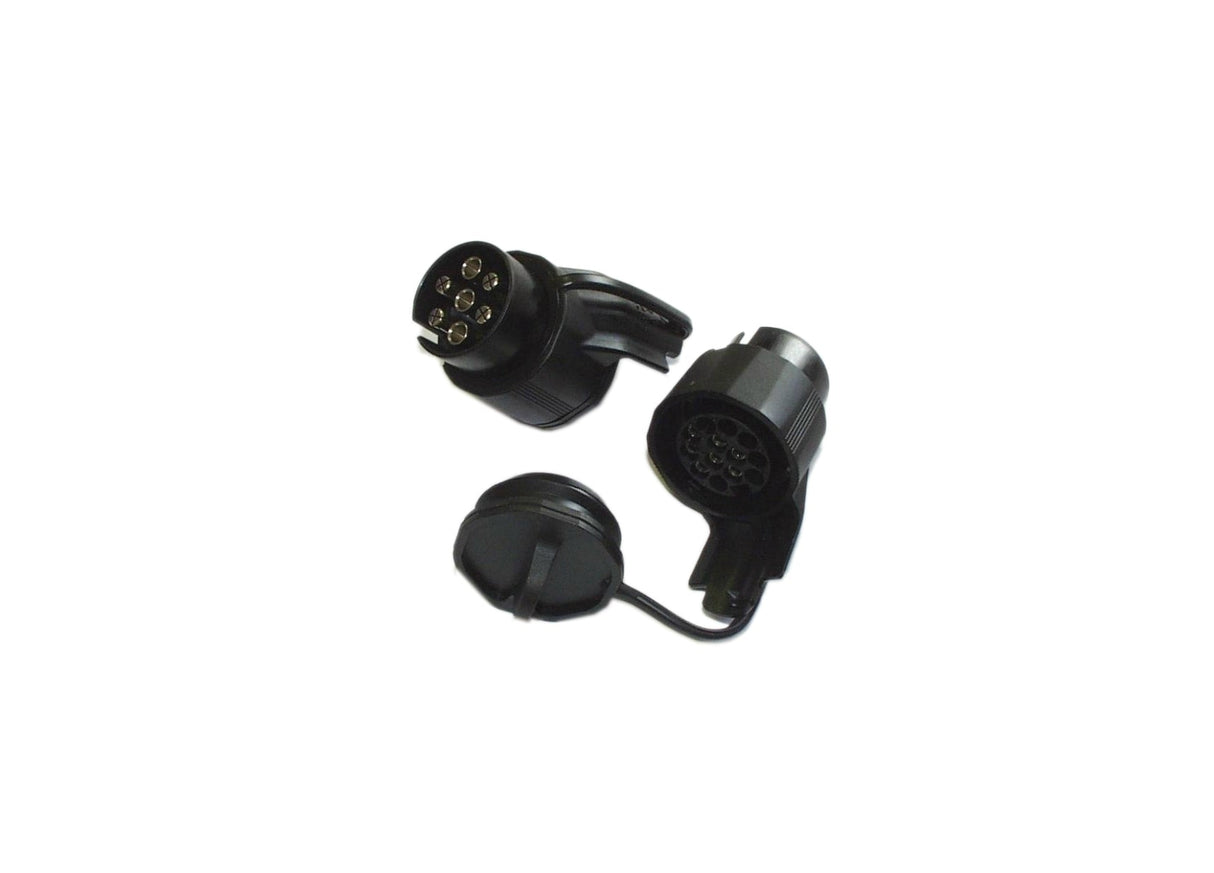 Adaptador de conector para remolque de 7 a 13 polos, 12V, plástico ABS