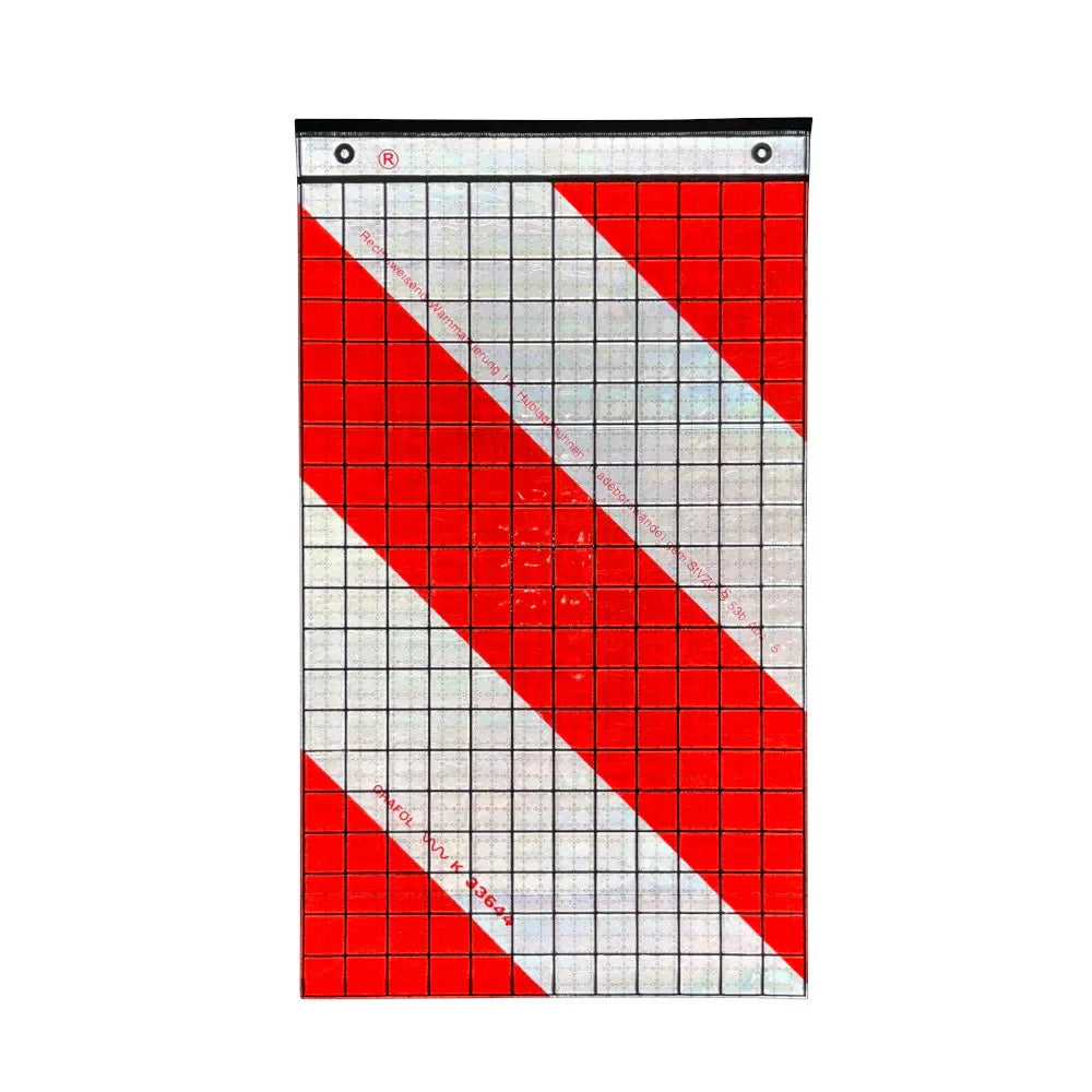 Рефлекторна люлееща се табела с държач за подемна задна врата на камион