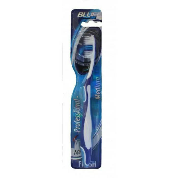 Brosse à dents à brins médiums Blue Sky – Manche ergonomique antidérapant