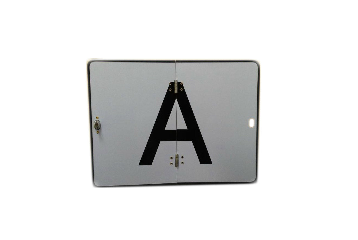 Targa riflettente "A" per veicoli per la raccolta rifiuti 300 x 400 mm