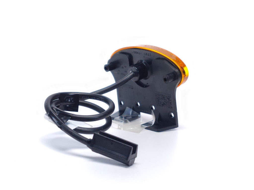 Luz de posición LED ovalada amarilla con soporte Flatpoint II Aspöck