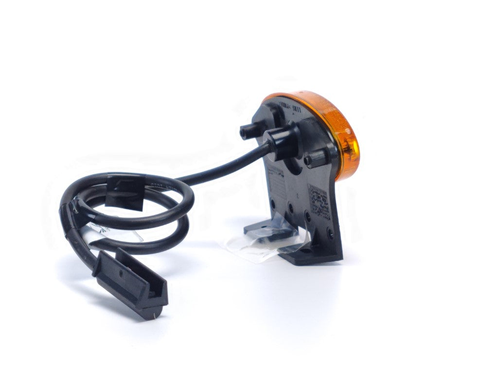 Luz de posición LED ovalada amarilla con soporte Flatpoint II Aspöck