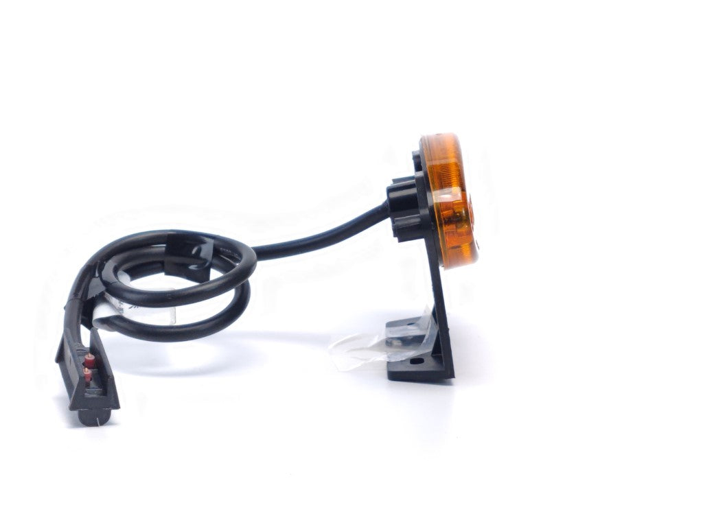 Luz de posición LED ovalada amarilla con soporte Flatpoint II Aspöck