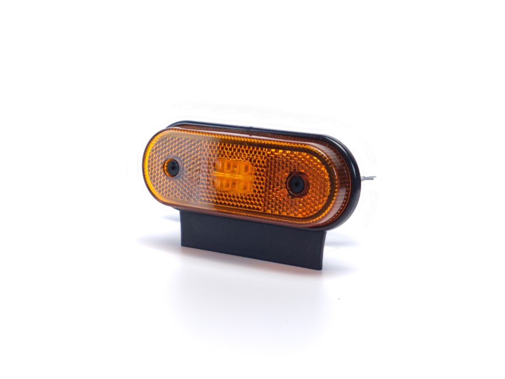 Feu de position LED arrondi jaune avec support – 4 LED