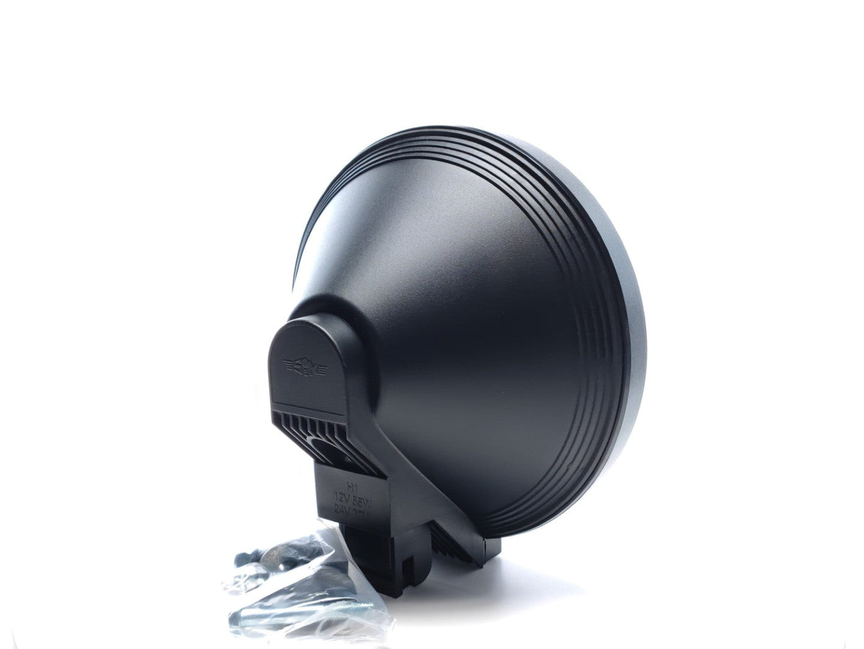 Kruhový diaľkový reflektor s bielou šošovkou a obrysovým svetlom, 223 mm