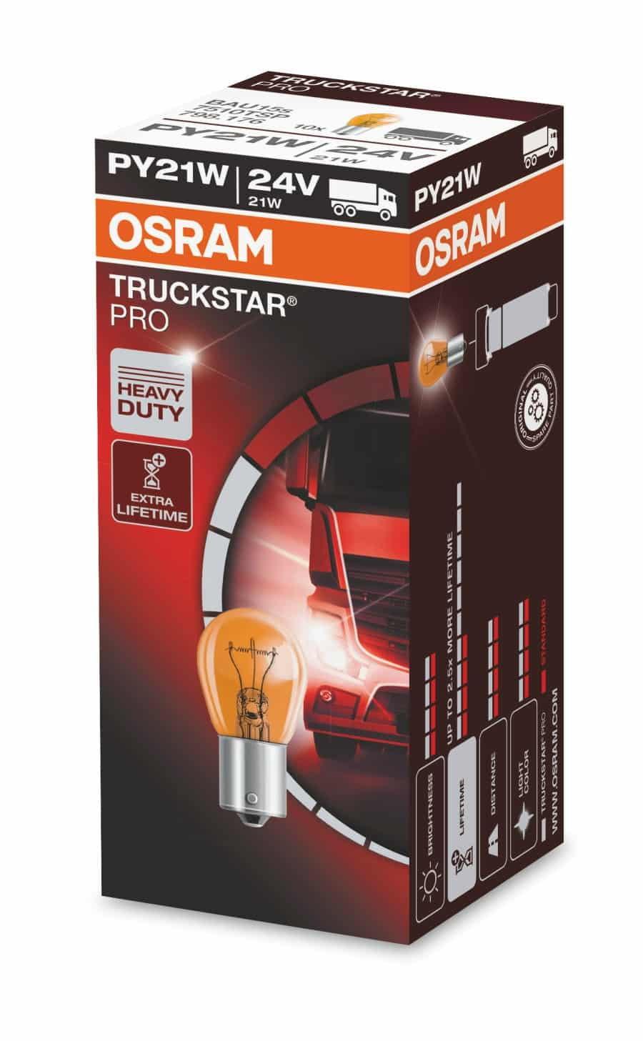 Автомобилна крушка Osram Bay15d – 12V и 24V, 21W и 21/5W