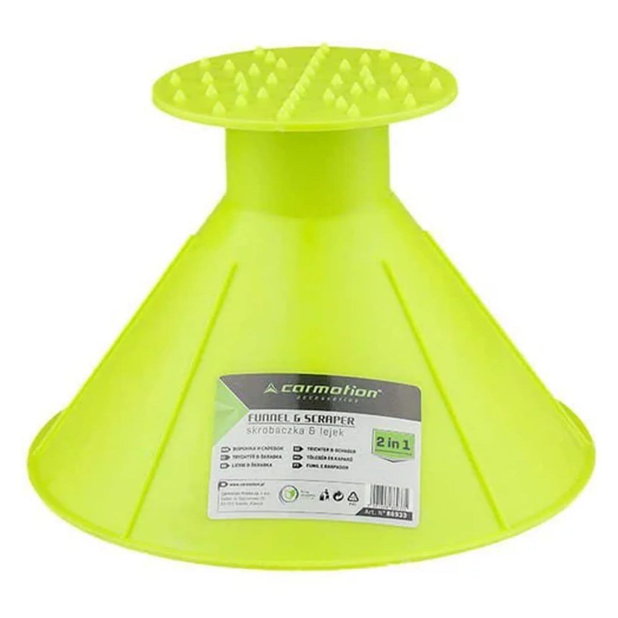 2-v-1 strgalo za led v obliki lijaka