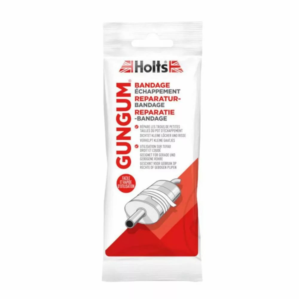 Venda reparadora para sistemas de escape con parche metálico