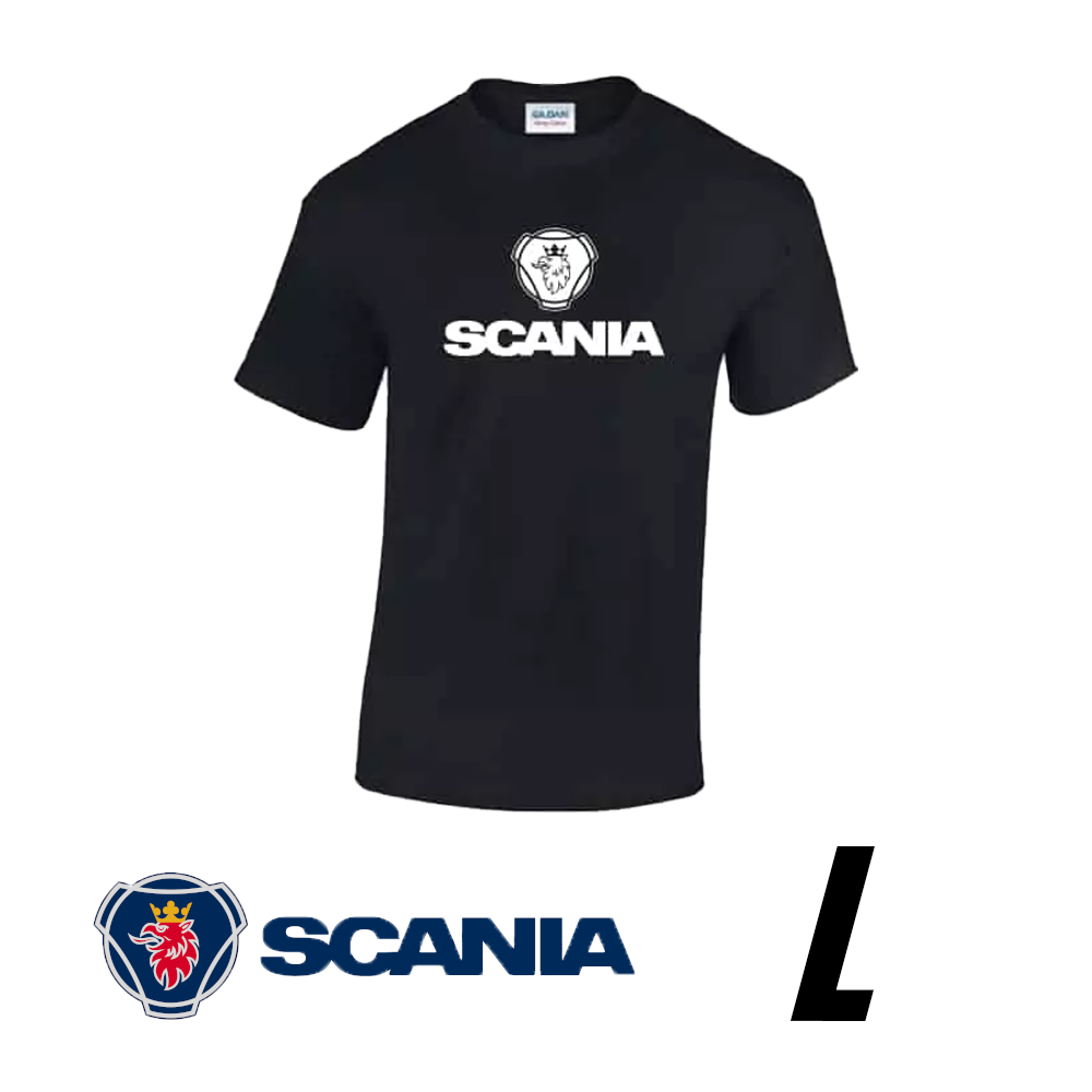 Camiseta Scania 100% algodón – Negra