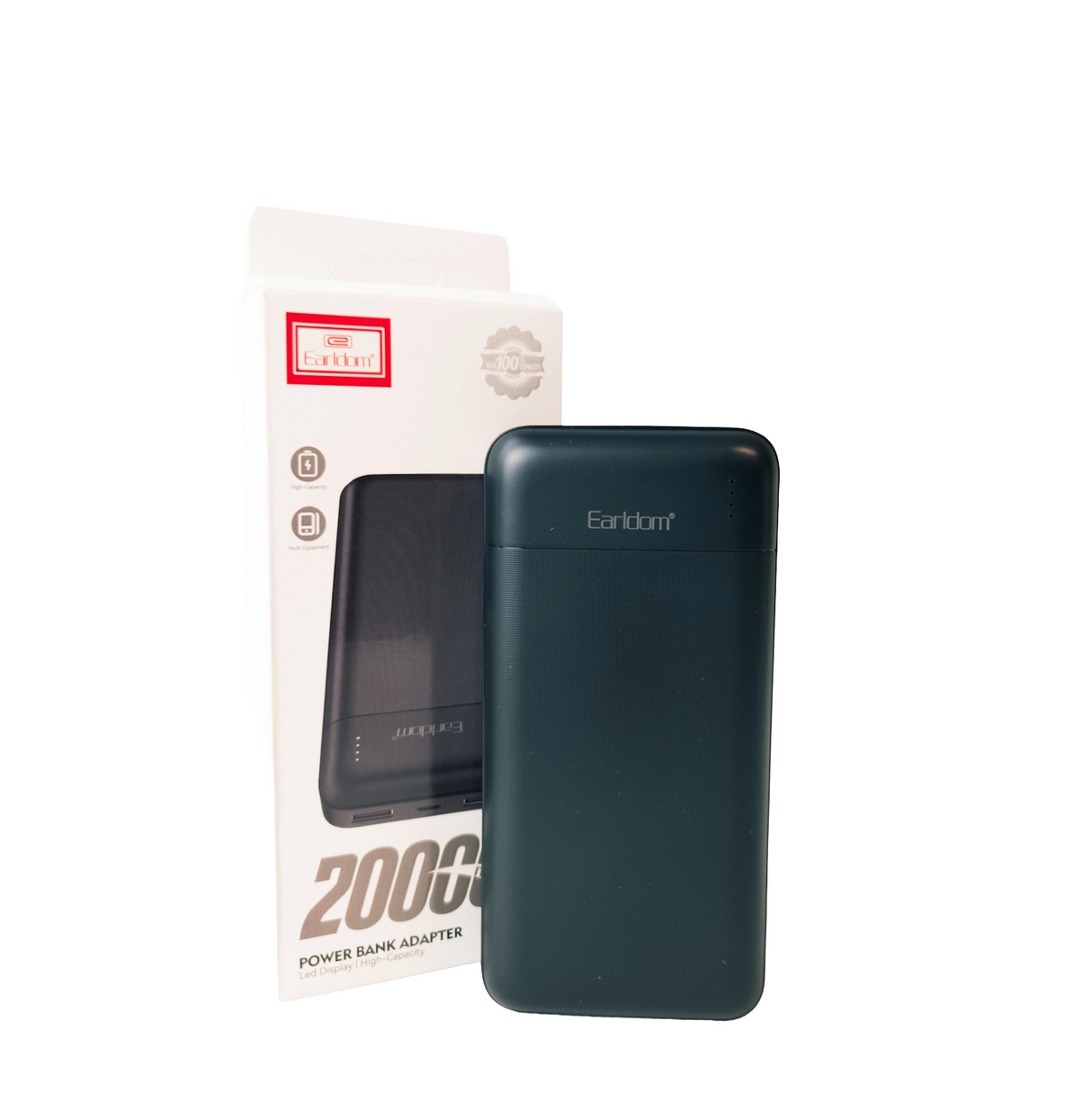 Power Bank Earldom 20.000 mAh Nero con Doppia Porta USB e LED