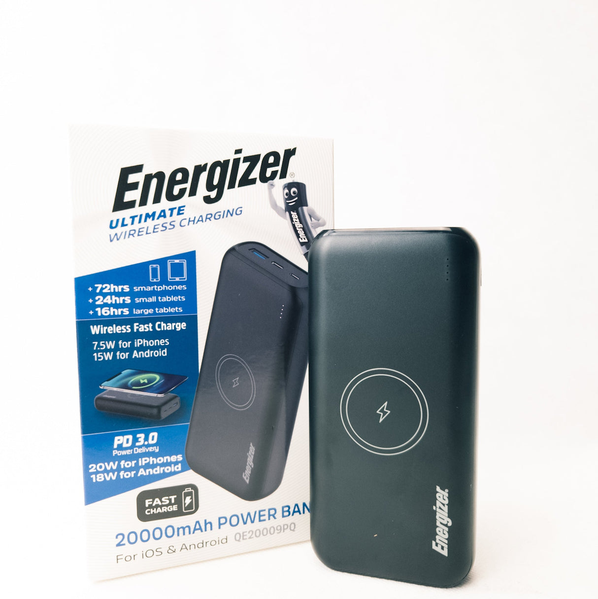 Energizer Power Bank 20 000mAh s bezdrôtovým a rýchlym nabíjaním