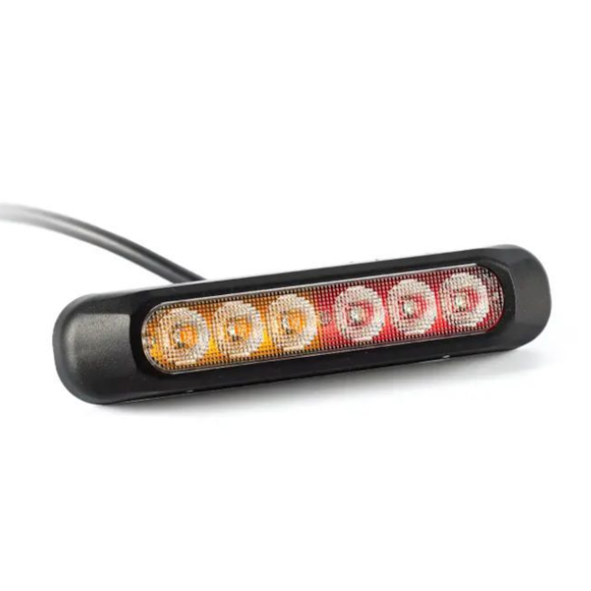 LED zadné svetlo s 3 funkciami, tenké, 12/24V