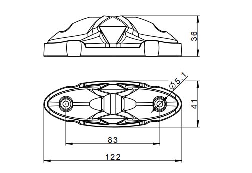 Feu de position LED rouge et blanc