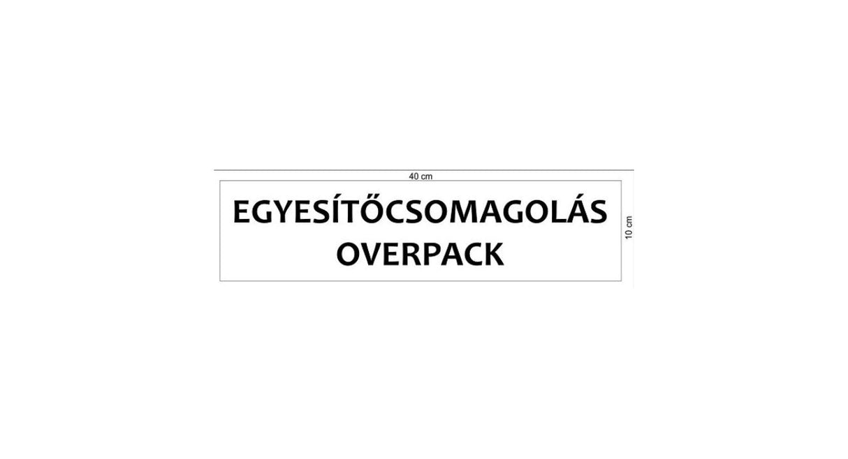 Etichetta ADR Overpack 40x10 cm