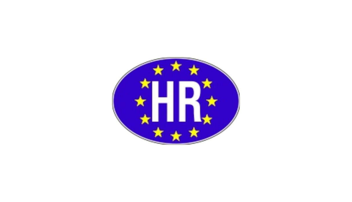 Autocollant HR Croatie – Format Union Européenne